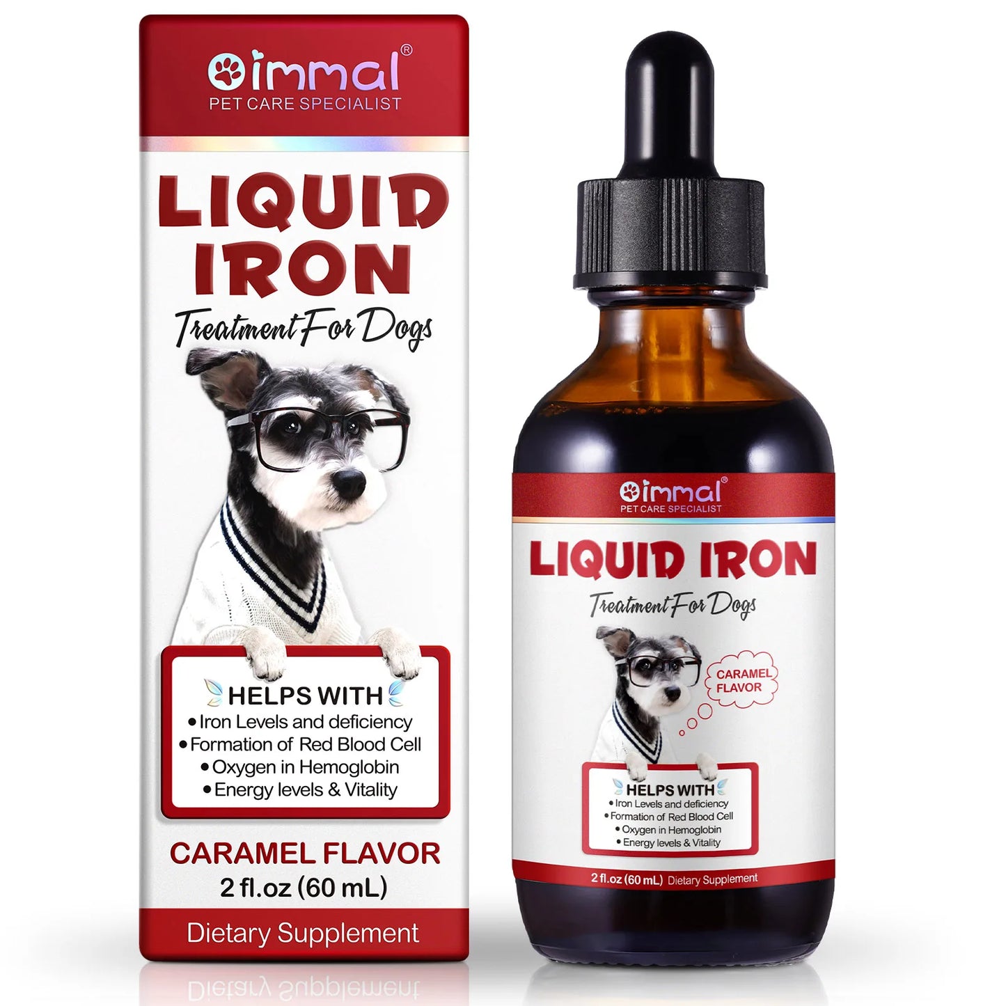 Liquid Iron Supplement for Dogs – Supports Healthy Iron Levels, Red Blood Cell Formation, Energy & Vitality