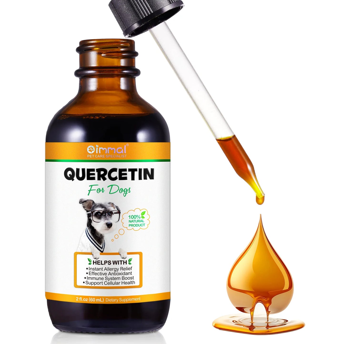 Quercetin for Dogs – Fast-Acting Allergy Relief & Immune Support Supplement with Antioxidants | Bacon-Flavored Chews for Cellular Health & Seasonal Allergies
