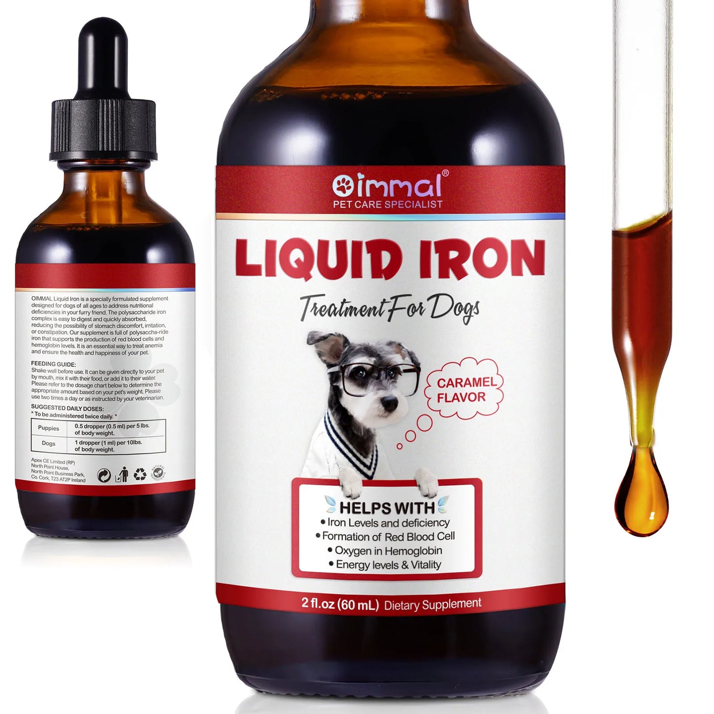 Liquid Iron Supplement for Dogs – Supports Healthy Iron Levels, Red Blood Cell Formation, Energy & Vitality