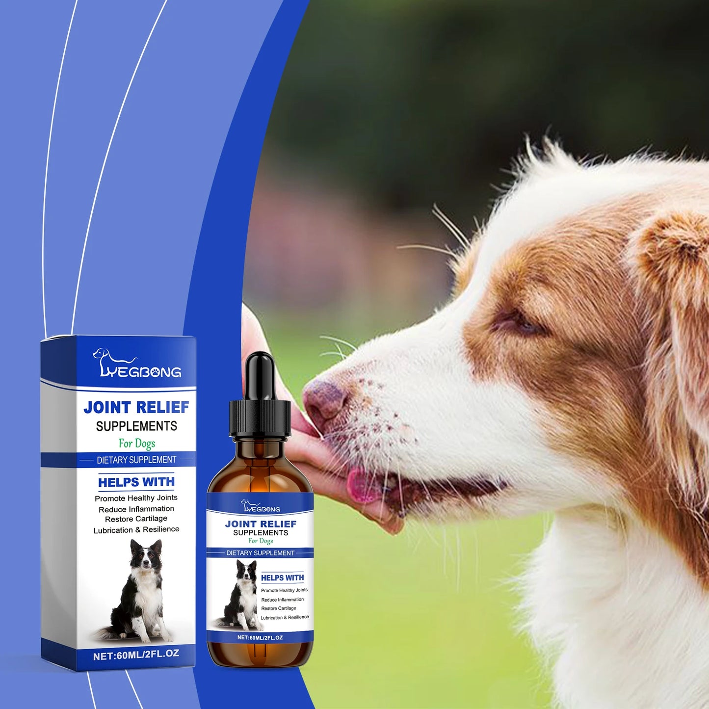 Yegbong Joint Supplement for Dogs – Hip & Joint Support with Glucosamine, Chondroitin & Turmeric | Promotes Mobility, Reduces Inflammation & Cartilage Health