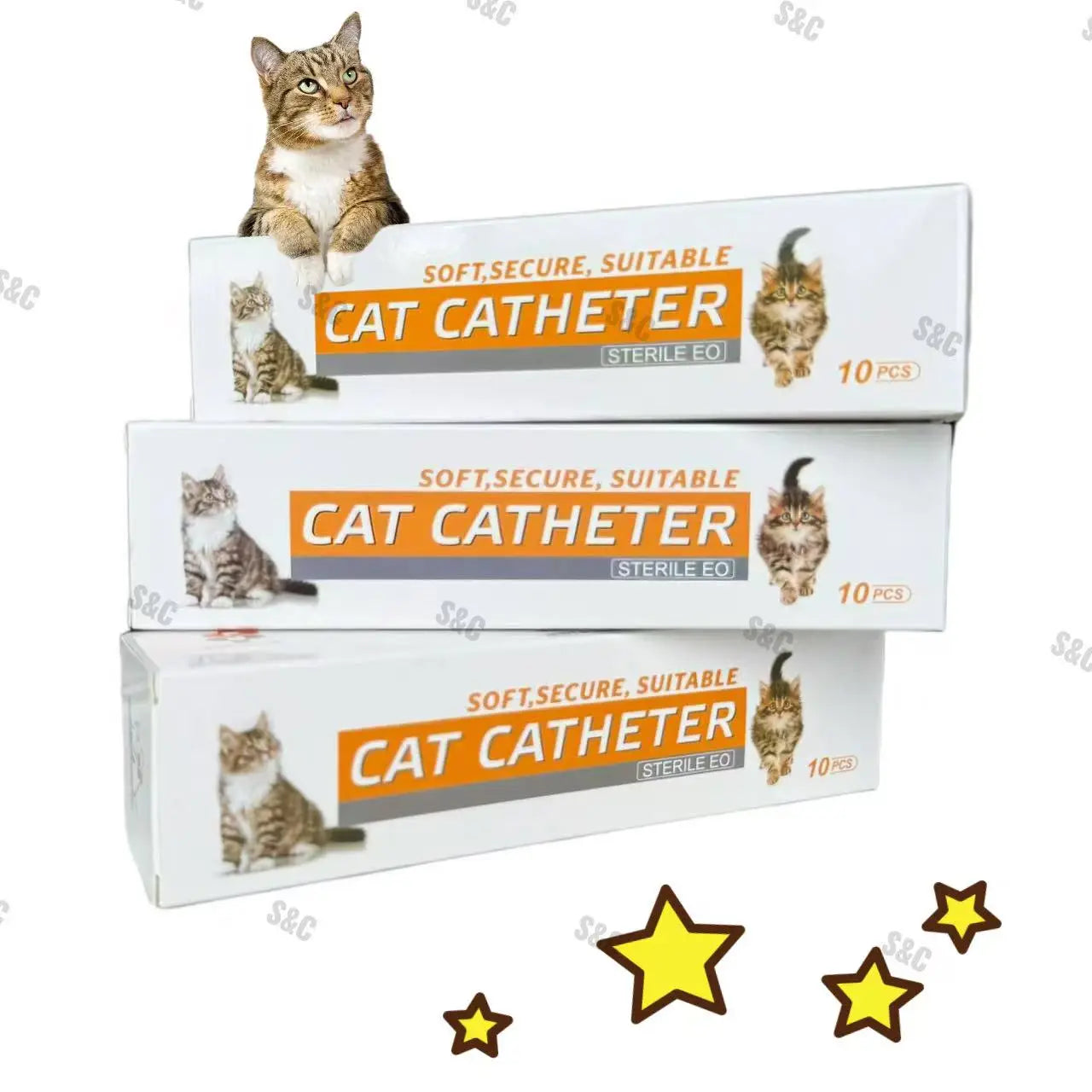 Disposable Veterinary Cat Catheter – 0.8mm / 1.0mm / 1.3mm Sizes | Latex-Free, Sterile, No Stylet | For Safe Feline IV Access & Clinical Use