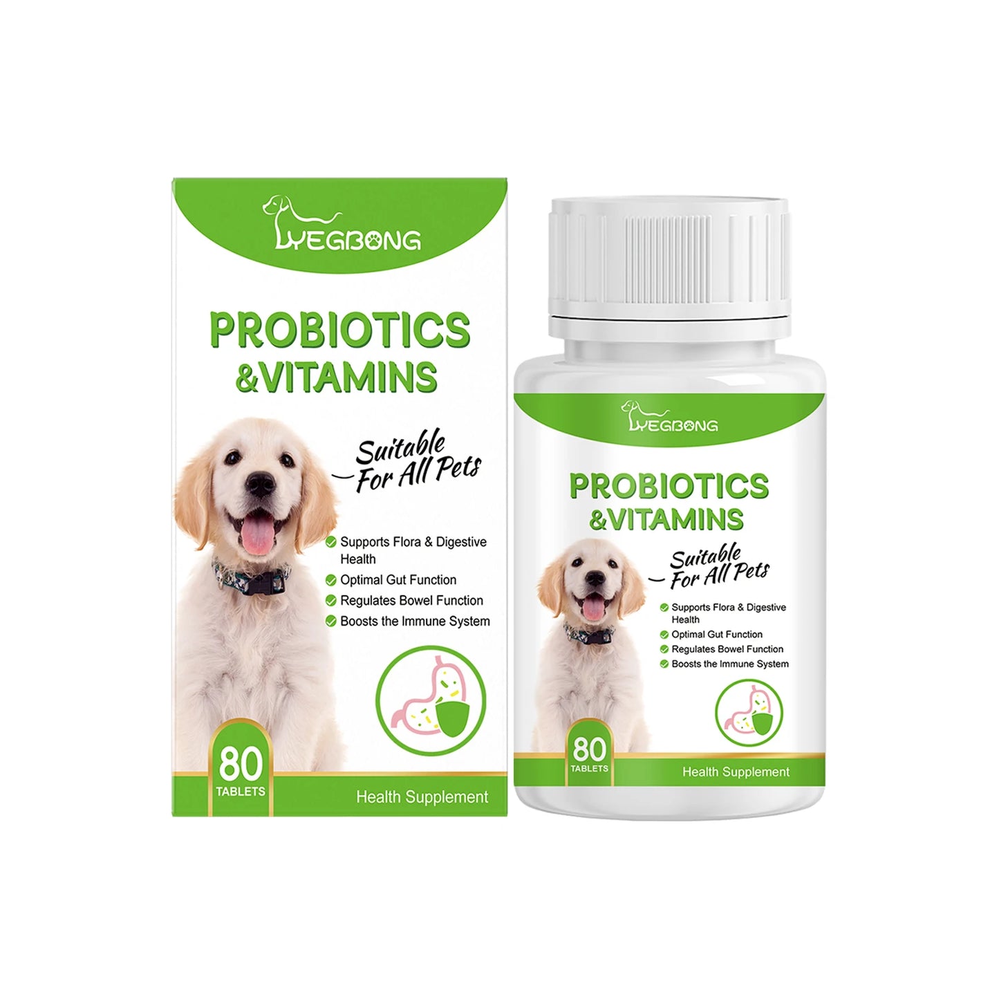 Yegbong Probiotic Soft Chews for Cats, Dogs & Fish – Support Digestive & Gut Health