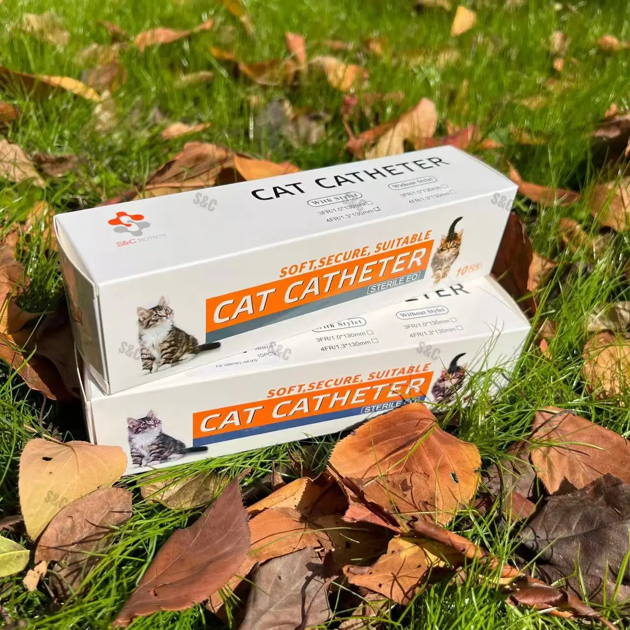 Disposable Veterinary Cat Catheter – 0.8mm / 1.0mm / 1.3mm Sizes | Latex-Free, Sterile, No Stylet | For Safe Feline IV Access & Clinical Use