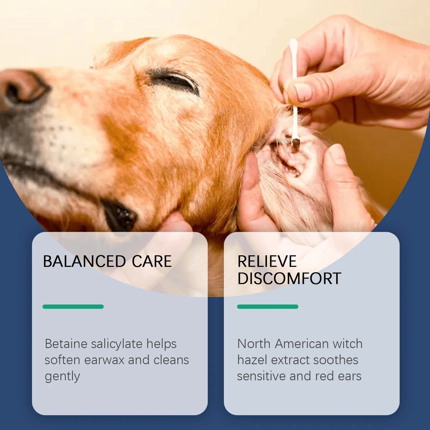 Pet Ear Cleaner for Cats & Dogs – 100ml for Ear Mites, Itch & Odor Relief