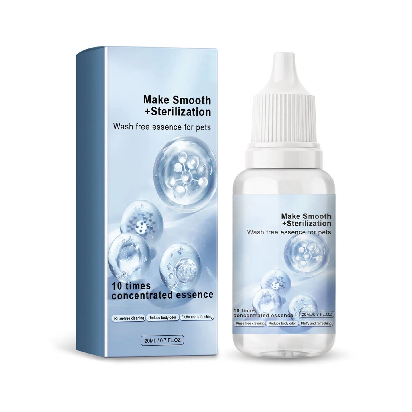 Pet Hair Leave-in Serum for Cats & Dogs – Gentle Deodorizing, Easy Grooming & Coat Care