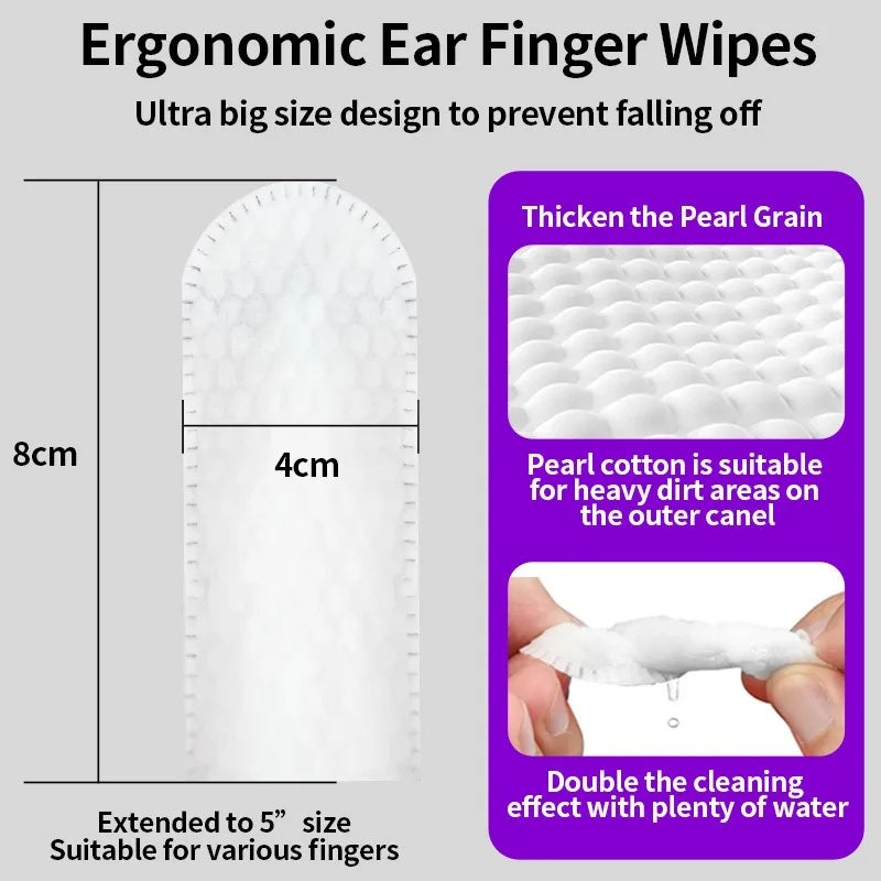 Gentle Ear Care Wipes for Pets – Fingertip Design for Precise Cleaning