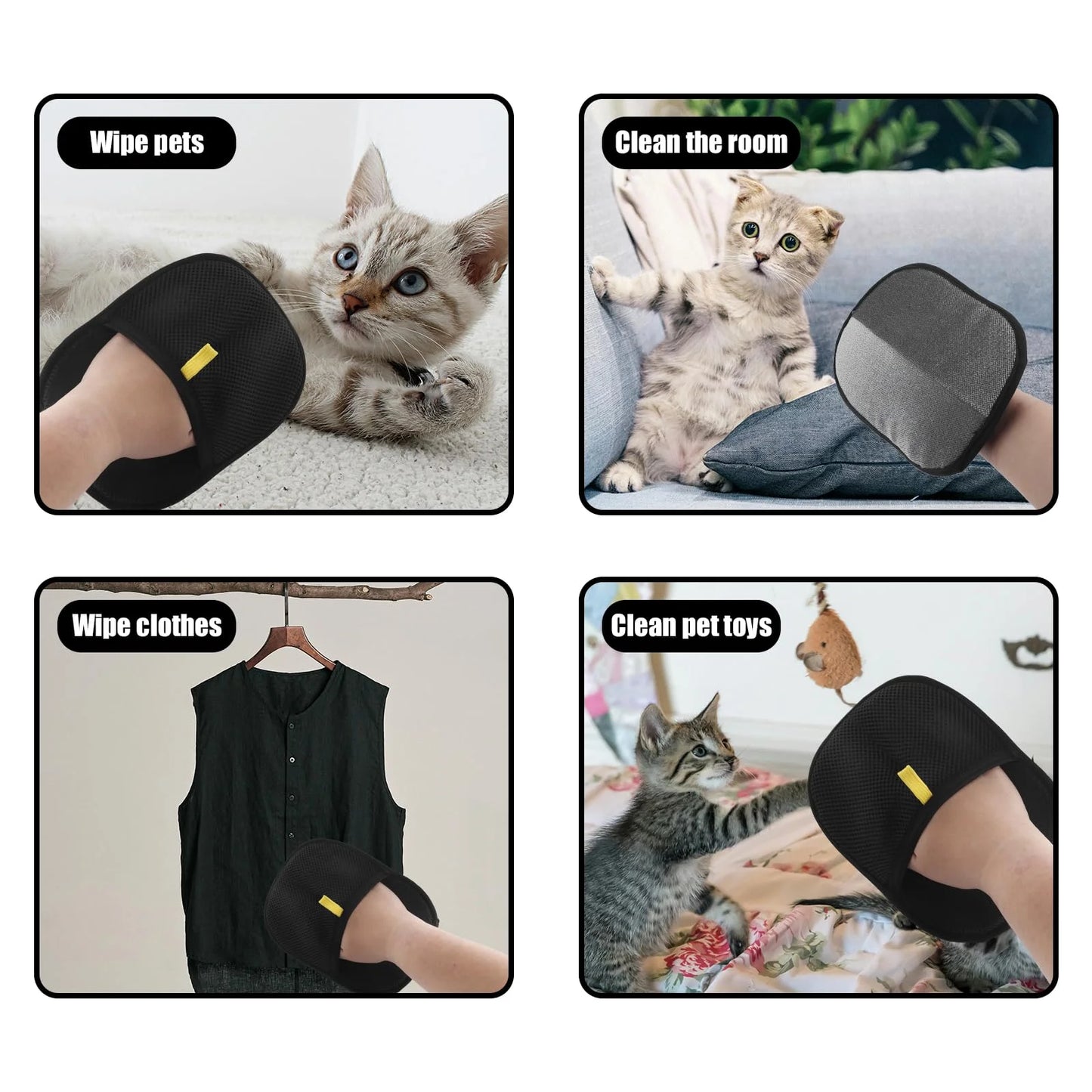 Double-Sided Pet Hair Removal Gloves – Reusable & Static-Free