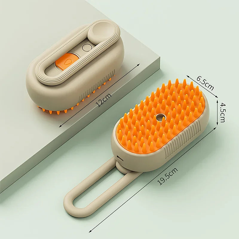 All-in-One Pet Grooming Steam Brush – Hair Remover, Massager & Cleaner