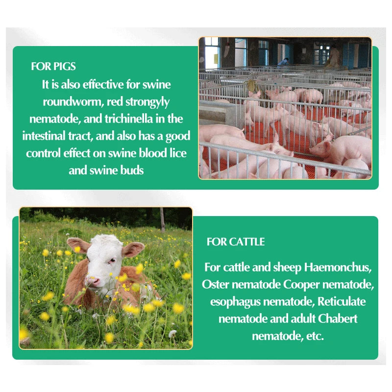 Broad-Spectrum Animal Dewormer 500g – 5-in-1 Parasite Control for Livestock & Dogs