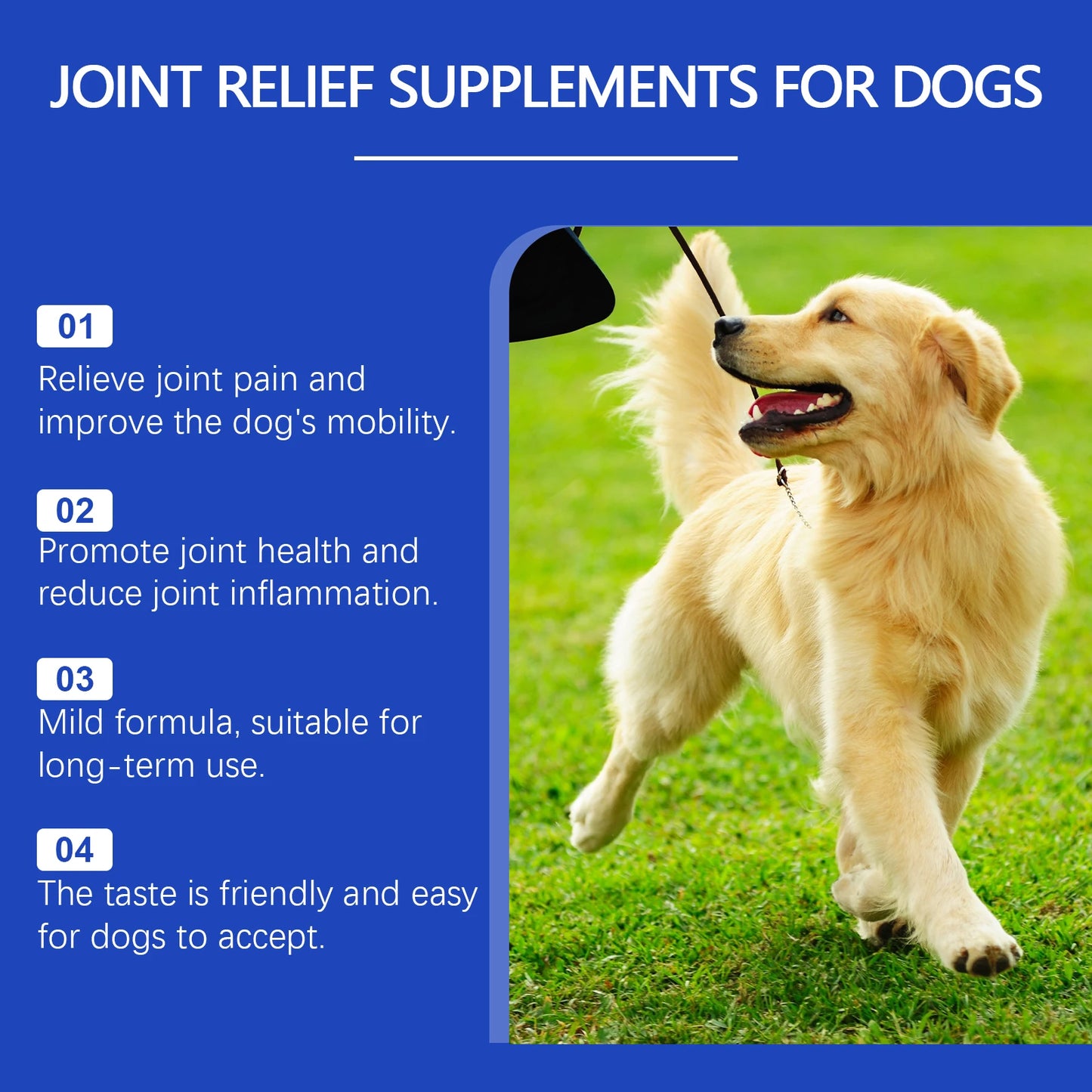 Yegbong Joint Supplement for Dogs – Hip & Joint Support with Glucosamine, Chondroitin & Turmeric | Promotes Mobility, Reduces Inflammation & Cartilage Health