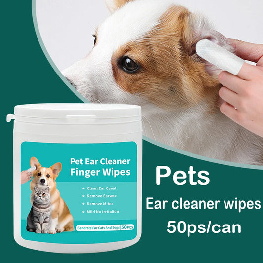 Gentle Ear Care Wipes for Pets – Fingertip Design for Precise Cleaning